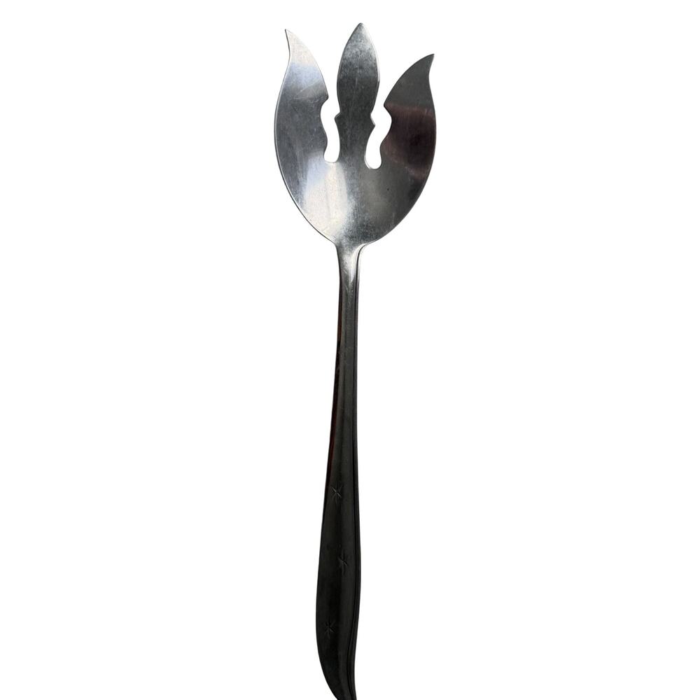 Vintage Nasco Stainless Steel Serving Fork Starburst Japan